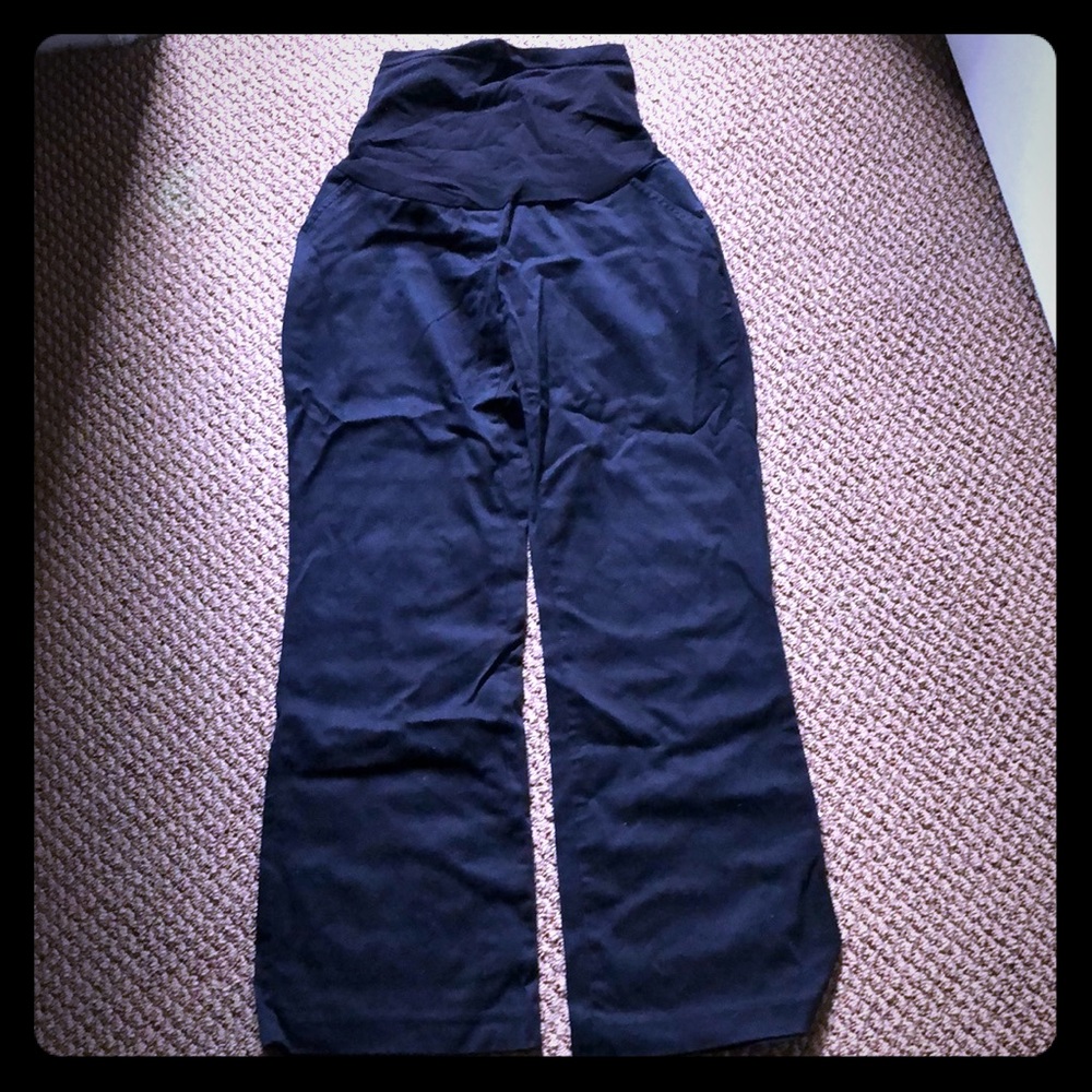 Black maternity work pants, petite